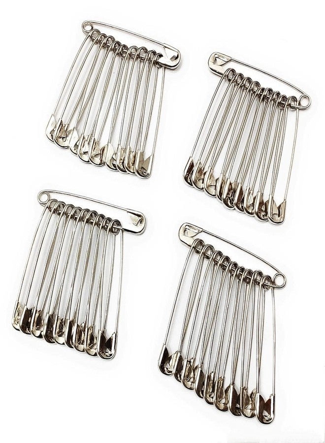 Vemlons Stainless Steel Safety Pins for Saree, Dupatta Attaching Pin for Women and Girls Pack of 48 Piece Big Size Safety pin/Steel Pins for Women, Set of 48 - Image 1